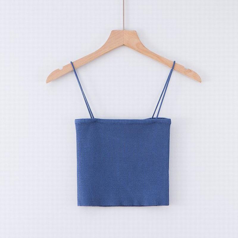 

Женский вязаный топ в корейском стиле с коротким рукавом и вырезом на спине 【Smoothness +74.66021%】Blue