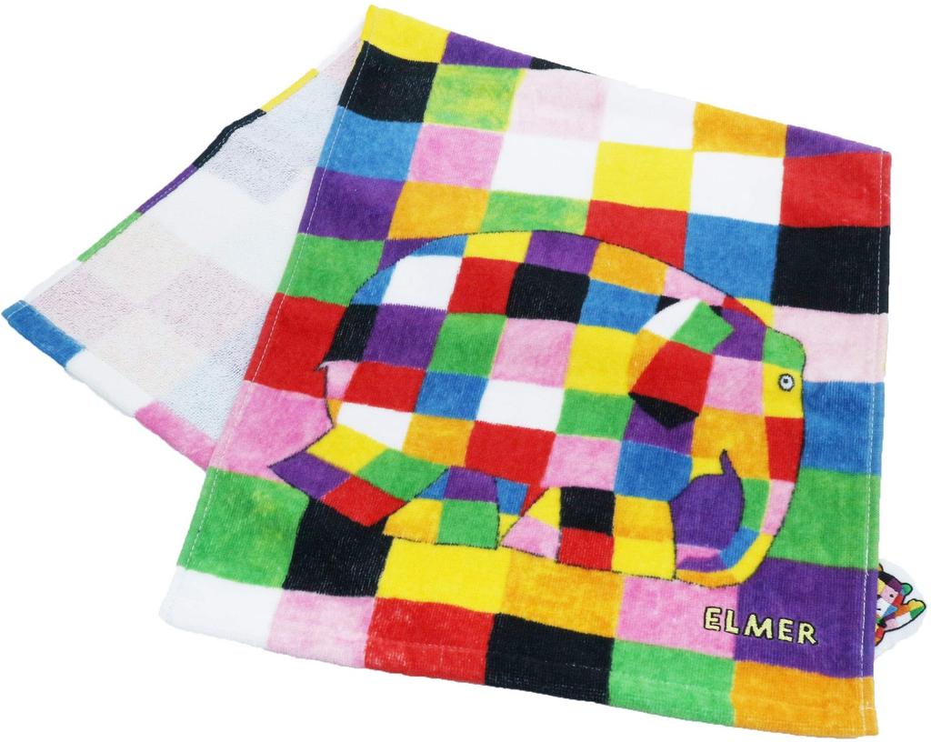 Marushin Face Elmer the Elmer and the 34 X 80 Cm Towel, Elephant, Bear, 5565000300,