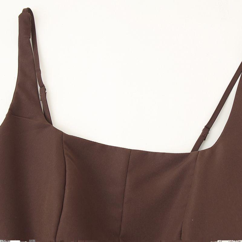 Kaslead New Arrival Women's Clothing Fashion Style Stylish Simple and Versatile Casual Square Collar Small Top