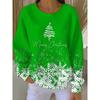 Christmas Women's Pullover Graphic  Warm Classic Casual Long Sleeve Crew Neck Regular Tops Home Street Dailywear