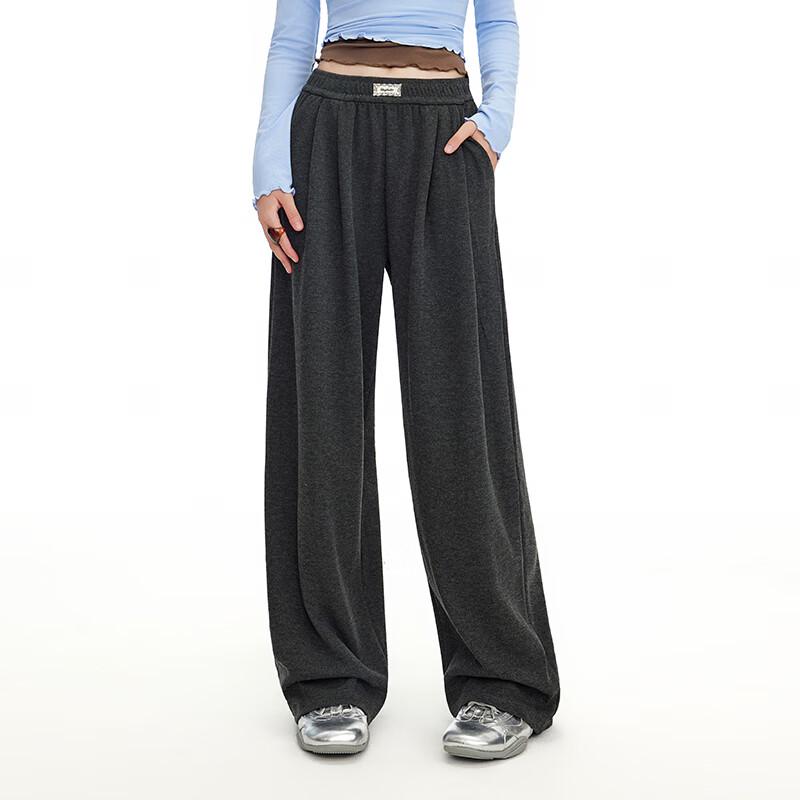 unifree Cozy Straight-Leg Drapey Trousers