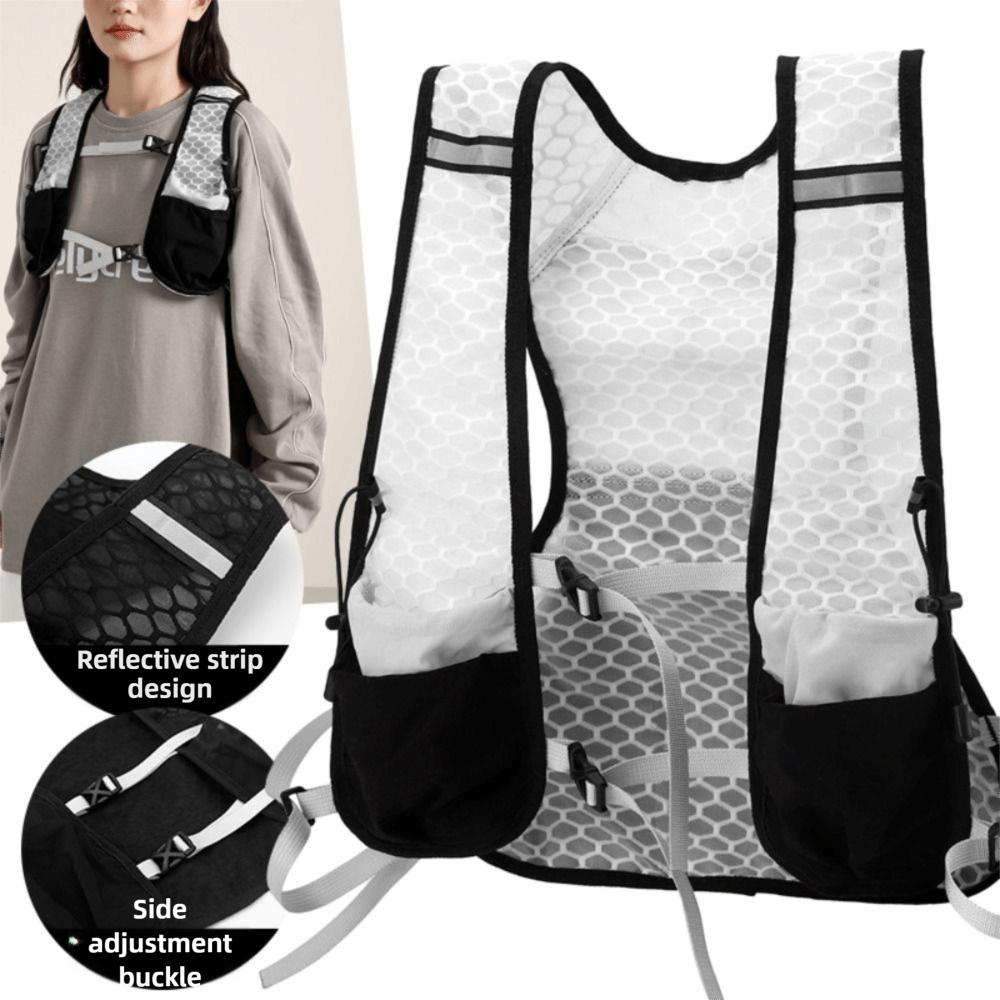 Breathable Running Hydration Vest Lightweight Chest Pack Durable Cycling Vest  Outdoors