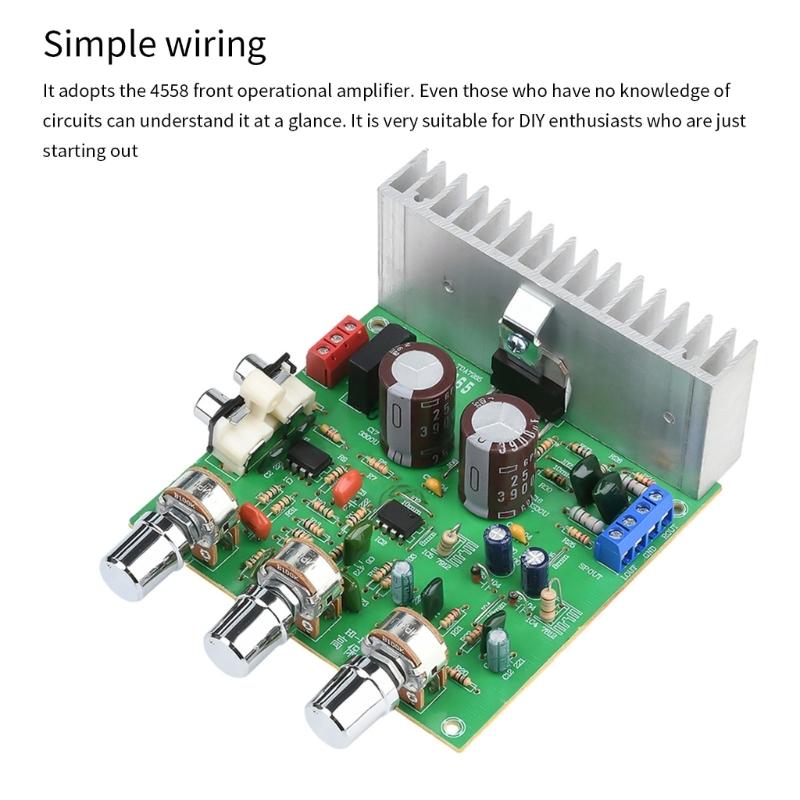 TDA7265 2.0 Channel HiFi Amplifier Board 12-15V Double Channel Amplifier 4558 Preamplifier Amplifier Module