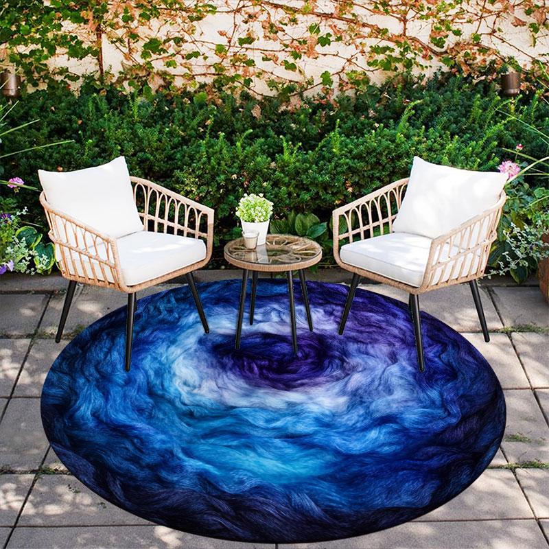Purple Pattern Round rug,Carpet Rug for Living Room Bedroom Playroom ,Non-slip Floor Mat,Holiday Gifts and Birthday Gifts.
