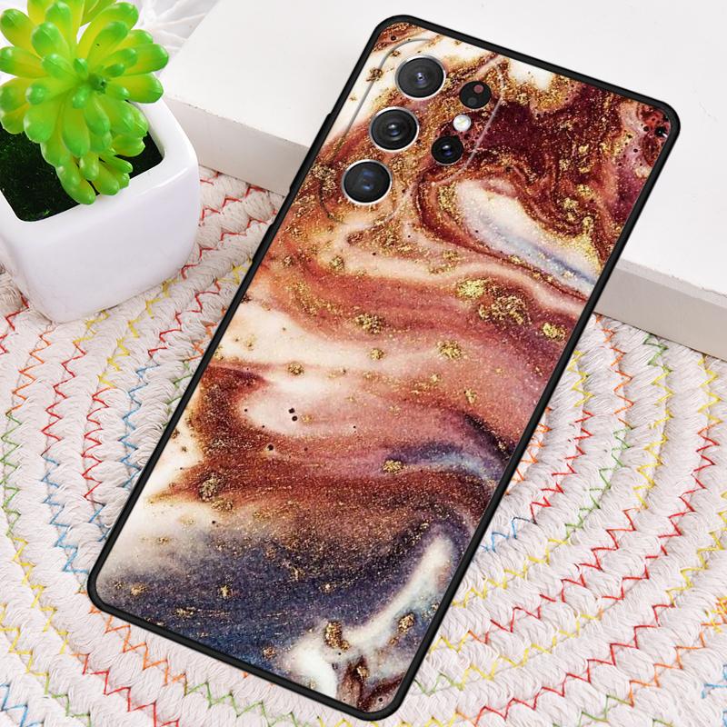 Neon Marble Art Silicone Phone Case For Samsung Galaxy note 10 pro S26 S25 S24 S23 S22 S21 Plus S25Ultra Capa Cover
