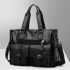 Men Briefcase Large-capacity Handbag Korean Casual Men's Messenger Retro Short-distance Travel Men's Bag