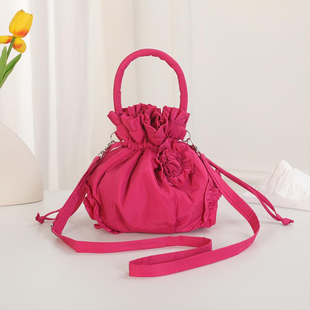 New Versatile Literary and Retro Flower Cloth Bag Ethnic Style Portable Mother Can Go Out with One Shoulder Crossbody Bag