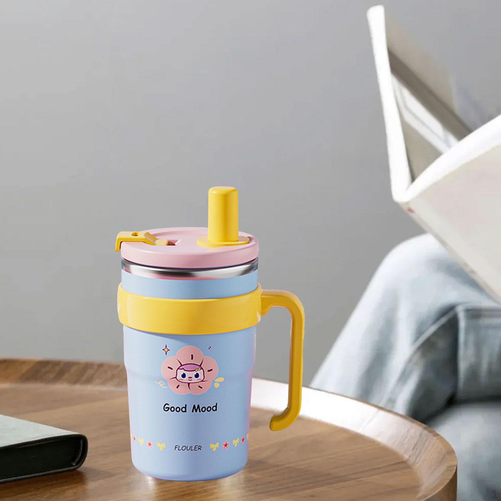 

Детская термобутылка для напитков холодных и чашка легко носить вакуумный стакан для воды 500ml Blue