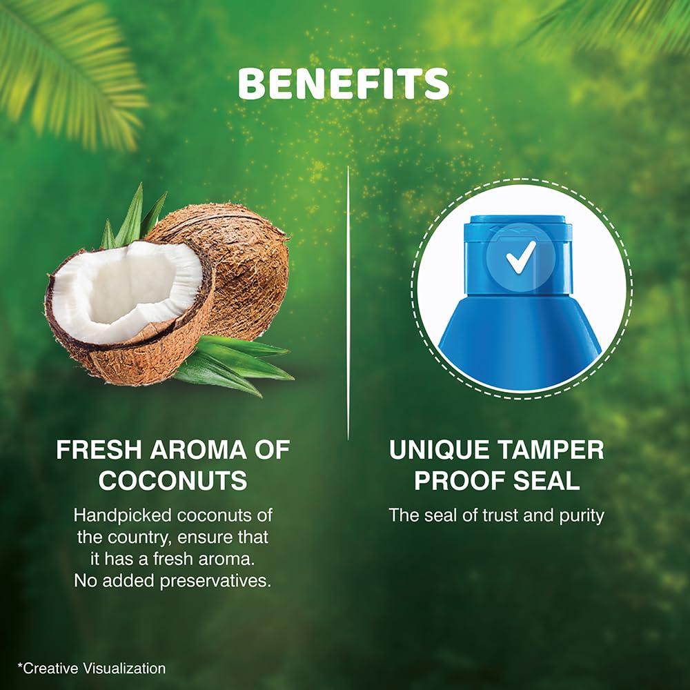 BAJAJ 100% Pure Coconut Oil 900ml Pack Of 1 Premium Edible Grade Natural Coconut Oil