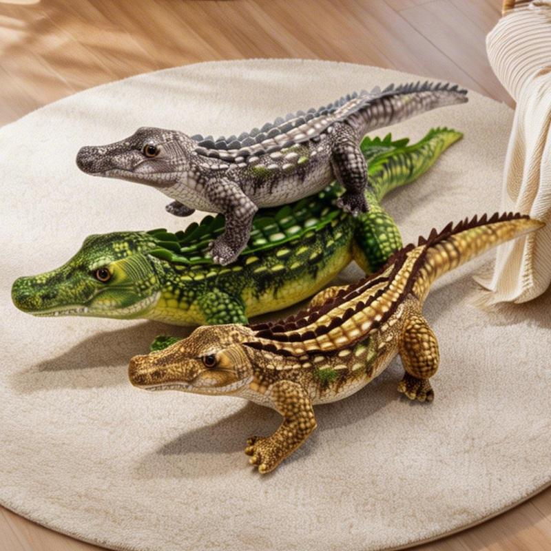 65cm Krokodil Alligator Simuliertes Tier Plüschtier Stofftier Gruselig Plüschtier Grün Braun Grau Puppe Mann Geschenk