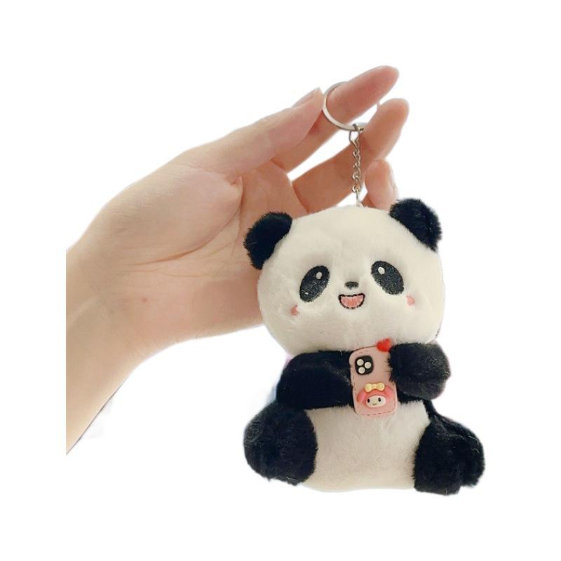 Cute Giant Panda Plush Keychain Pendant Doll Claw Machine Toy Small Gift