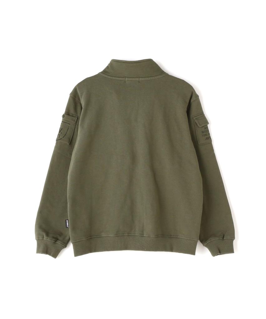 Avirex Kids Fatigue Stand Collar Zipup Sweat 783-3930952 100 310 Olive