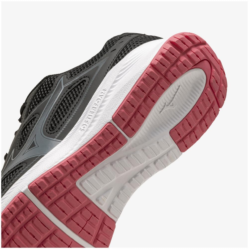 Mizuno Maximizer Running Shoes, Size 26, Women's, Black, Charcoal Gray, and Pink, Size 24.5 cm, 3E