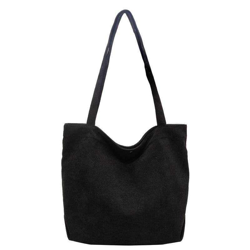 

Женская большая сумка Вельветовая сумка через плечо чёрный