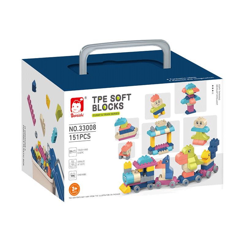Large Soft Building Blocks Gift Box for 0-3 Years Toddler Early Learning Toy Set