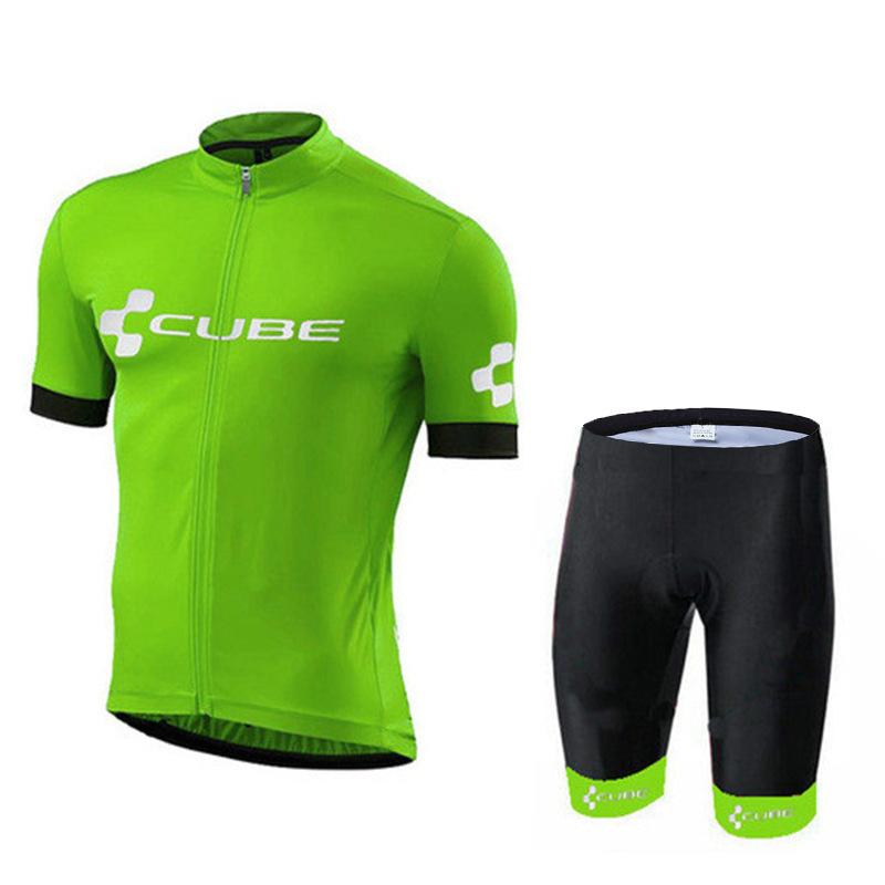 Team Club Short Sleeve Cycling Suit Roller Skating Suit Road Cycling Equipment CUBE