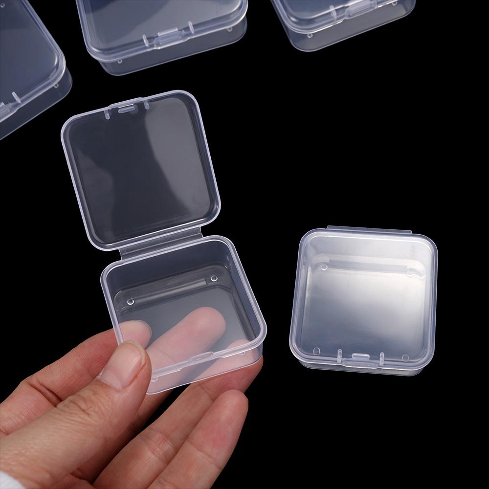 Mini Mini Square Storage Box Transparent Dustproof Storage Boxes Pill Storage