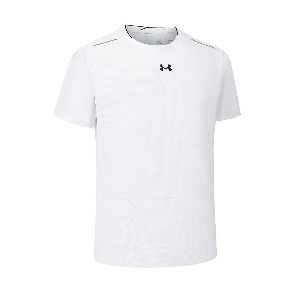 Under Armour Casual Solid Color Sports Jersey Knit Crew Neck T-Shirt Unisex Tops White 22500509-100