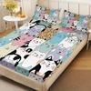 Adorable Lovely Cat-Themed Bed Cover Stylish Cat-Themed High-Definition Digital Print Bed Cover Set Adorable Lovely And Home