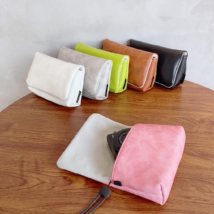 PU Camera Storage Bag for ZV 1F Users and More Digital Camera Vlog Camera with Convenient Compartments
