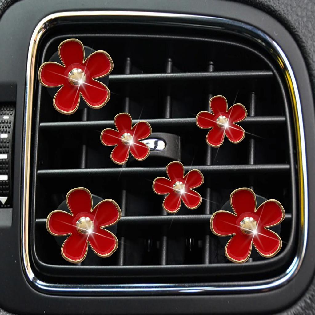 6pcs Car Decorations Flower Car Air Freshener Vent Clip Car Decor Car Accessories Interior Car Decorations for Women Girls