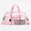 Large Transparent Pvc Travel Gym Bag Large Capacity Waterproof Portable Handbag For Outdoor Beach Sports Daily Storage Carry Use