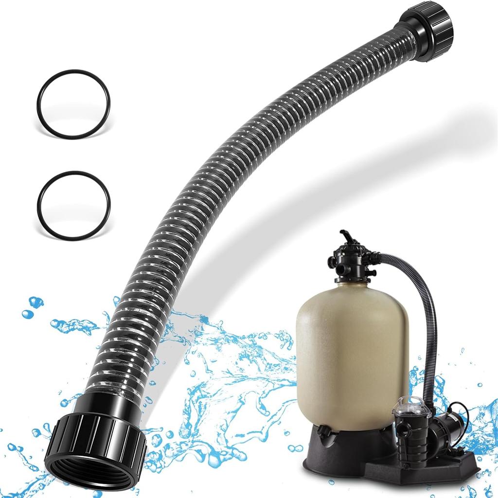 Plastic Pool Pump To Filter Hose Assembly Replacement Hose Filter Assembly Plastic Texture Suitable for Sand Filters Use