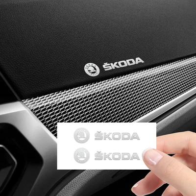 AFK1 Metal Car Decals Window Wiper Logo Sticker for VRS SCALA FABIA Octavia Kodiaq Superb Karoq YETI Auto Reflective Interior