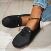Women's Single Shoes, Outdoor Casual Walking Shoes, Leather Loafers, Mother's Shoes