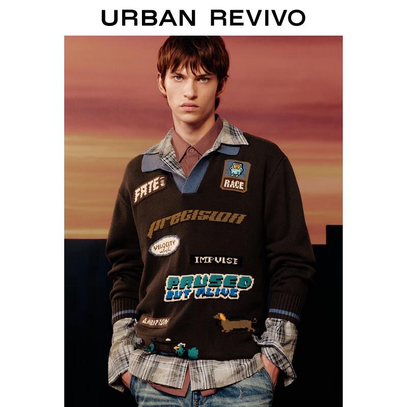 

UR Men s Fun Jacquard Polo Knit Shirt L