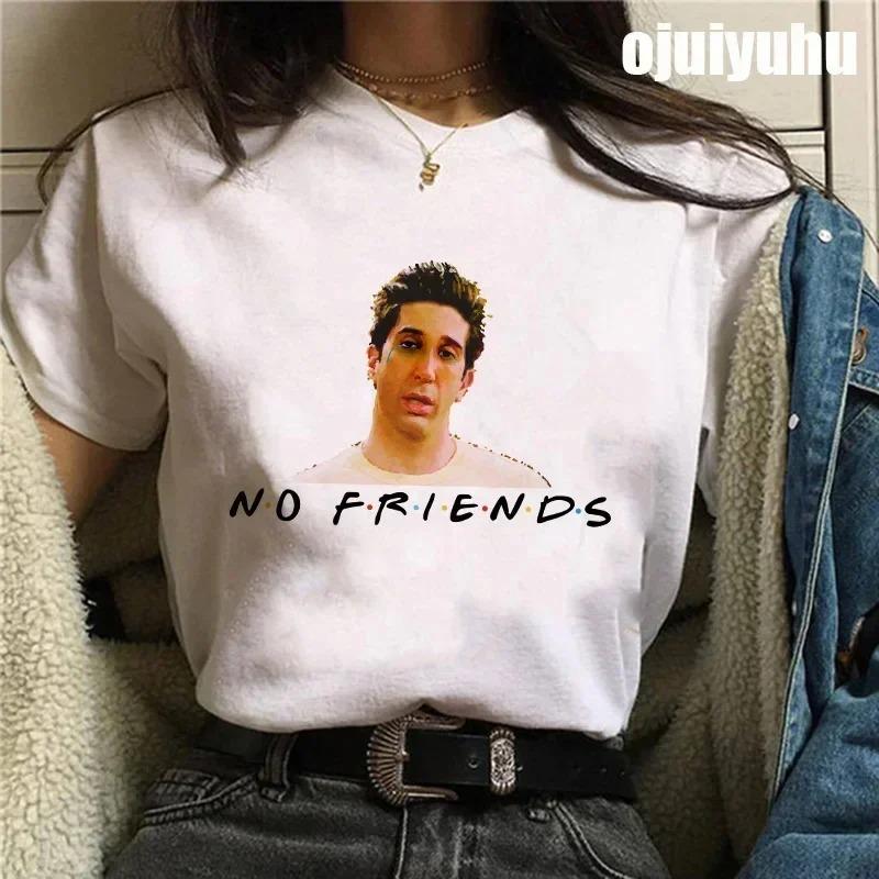 Fashion Friends Tv Show Funny Cartoon T Shirt Women Graphic Best Friends Harajuku T-shirt Korean Style Tshirt Vintage Top Female