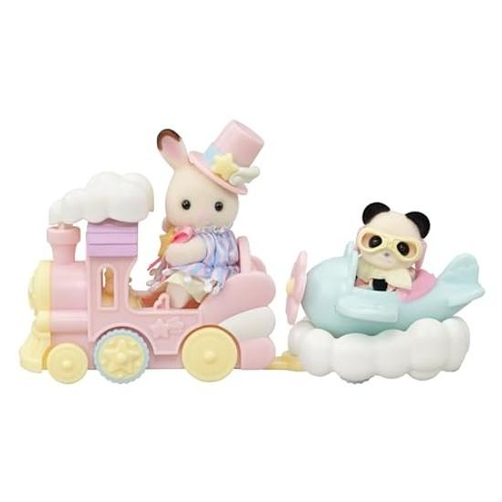 Sylvanian Families Amusement Park Ride Set - Train Airplane- C-79 ST Mark Certified Ages 3 Up Toy Dollhouse EPOCH