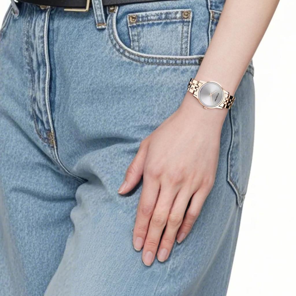 Calvin Klein Timeless Collection Watch Quartz Movement Steel Bracelet 32Mm Gray Dial Women watches 25000018