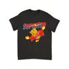 Men'S Retro Graphic Tee Inspired by The 80S Featuring Superted, Designed In Black with a Character Print. This Casual Round Neck Shirt Offers Comfort