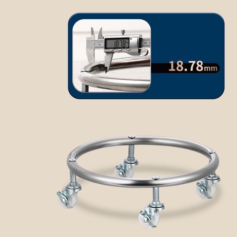 Stainless Steel Gas Cylinder Tray With Wheels Movable Propane Tank Storage Holder Bracket Casters Gas Cylinder Holder Plate