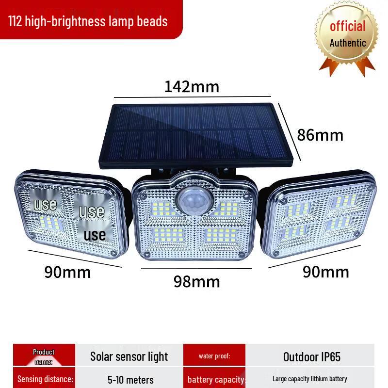 

Solar Three-Sided Wall Light