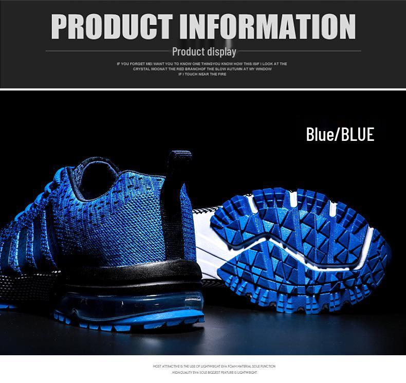 Herren Flyknit Air Cushion Lauf-Sneakers - Leicht, Atmungsaktiv, Übergröße, Vielseitig, Trendig.