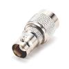 R6FF Metal Connector TNC Male to BNC Female Converter RF Coaxial Adapter Silver for Laboratory and DIY Electronic Projects