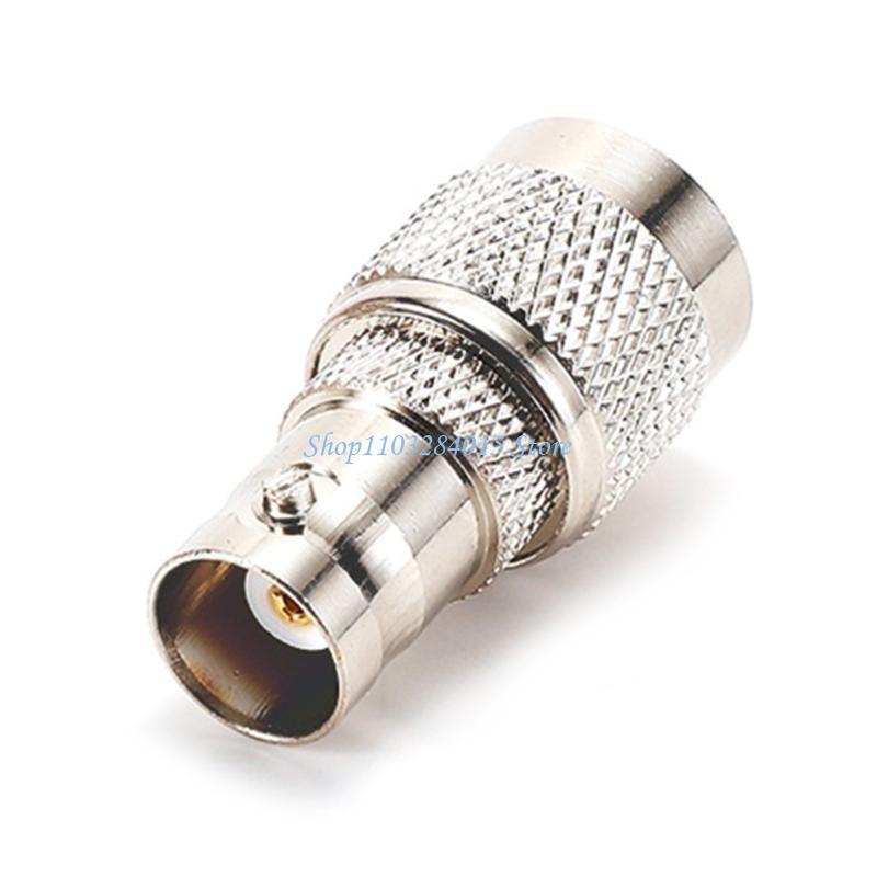R6FF Metal Connector TNC Male to BNC Female Converter RF Coaxial Adapter Silver for Laboratory and DIY Electronic Projects
