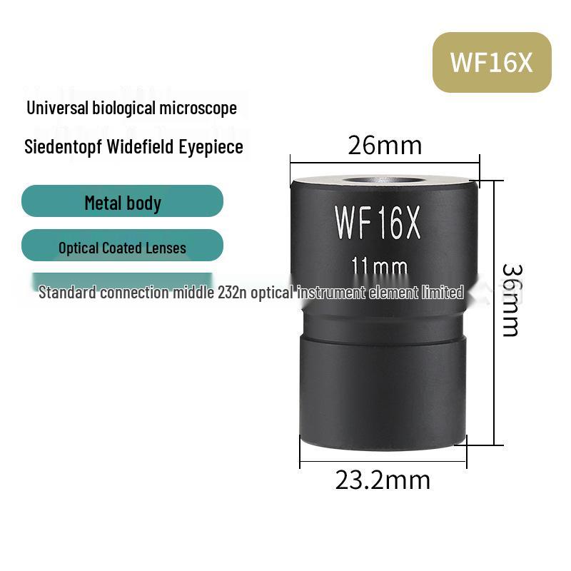 Biological Microscope 23.2mm Wide-Angle Ramsden Eyepiece WF10X/16 WF16X/11