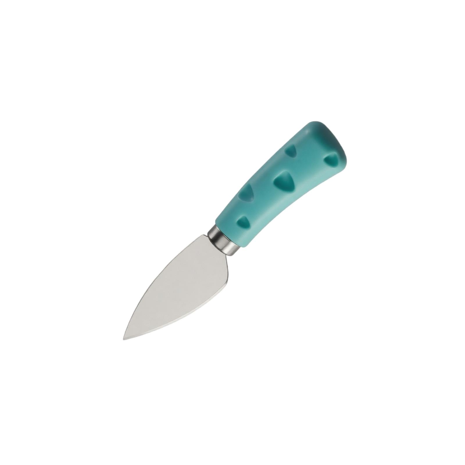 

Stainless Steel Cheese Knife Set including Cheese Fork Butter Spreader Steak Knife and Pizza Cutter with Pointed Blade for Kitchen Use one size синий