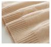 Women's Cable Knit Cashmere Top – Half-High Collar, Long Sleeve, Loose Fit, Versatile Sweater
