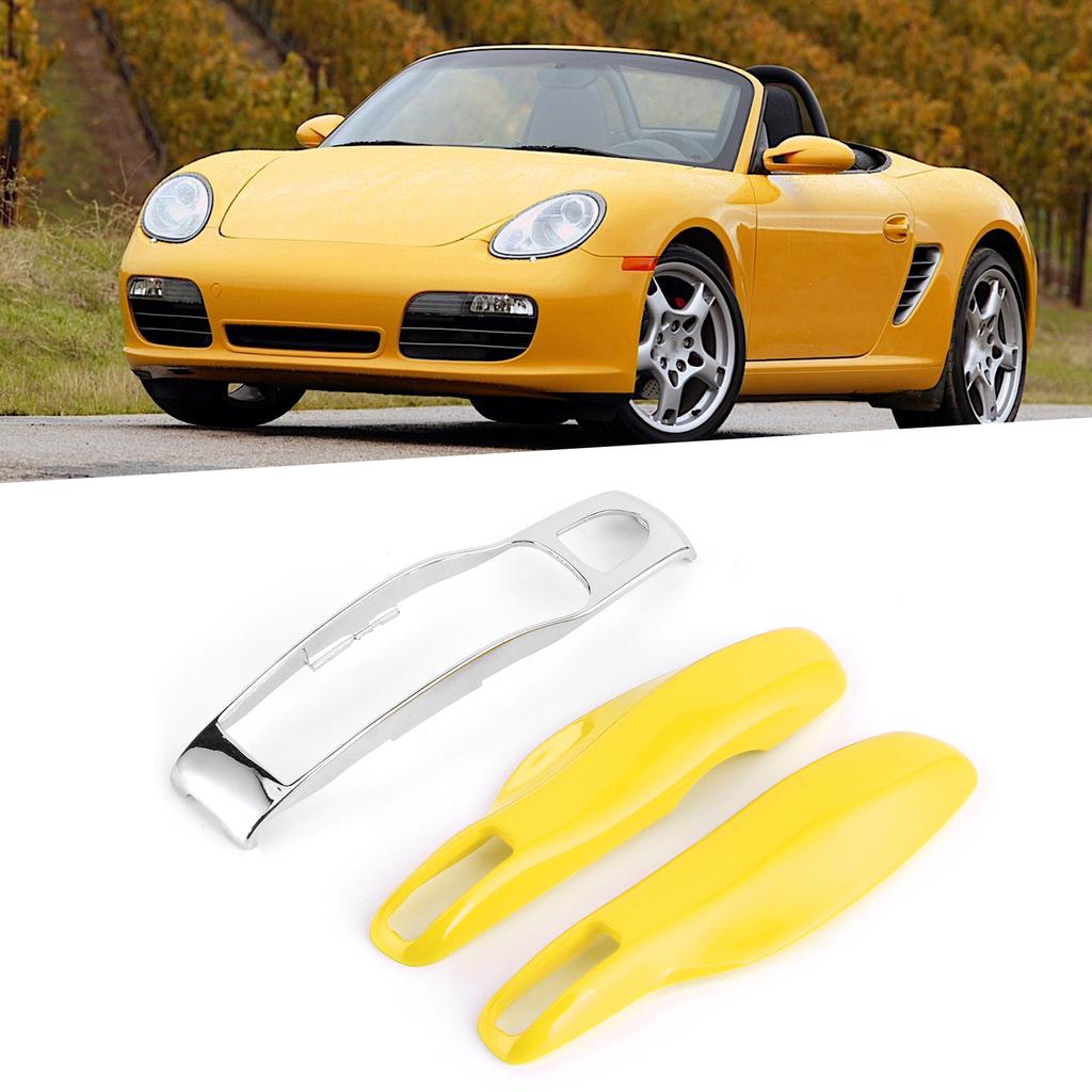 3pcs Remote Key Fob Cover Trim Protective Case Fit for Porsche Macan Cayenne Panamera