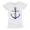 Anchor Shirt Ladies Watercolor Motif - Sailing T-Shirt for Women White Maritime Fashion Nautical Print Summer Top for Holidays S-XL