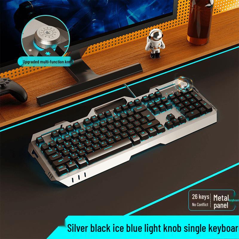 Mechanical Feel K2 Wired Keyboard and Mouse Set for Esports, Office, and Gaming.
