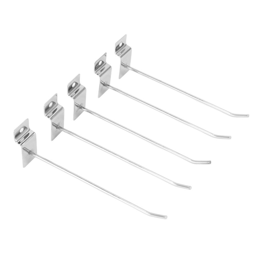 50 PCS Silver Slat Wall Hook Single Wire Design Slat Wall Hanging Hook  Hanging Display
