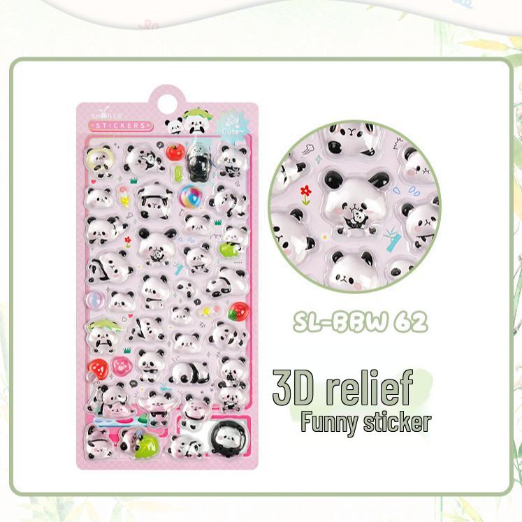 Popular 3D Animal Cartoon Crystal Stickers for Kids' Phone Cases
