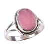 Naturlig Rodokrosit Ädelsten 925 Massivt Sterlingsilver Smycke Ring S.10 f8h37