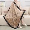 Silk-Feel 90x90 Women's Korean Style Spring/Summer Versatile Printed Square Scarf