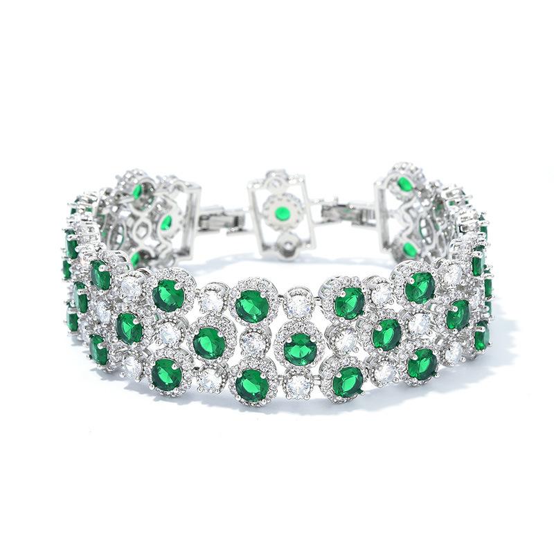 Bracelet Zircon Color European and American Fashion Full Diamond Bright Sky Full of Stars Colorful Treasure